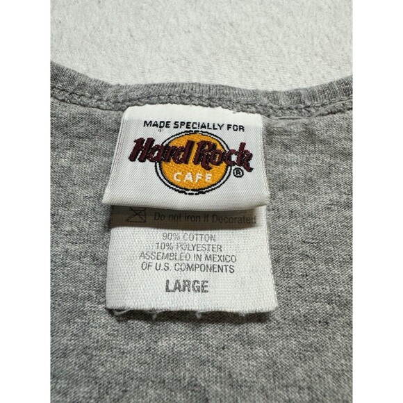 Vintage Hard Rock Cafe Las Vegas Men's Size L Grey Tank Top Guitar Beach Relax - Picture 3 of 5